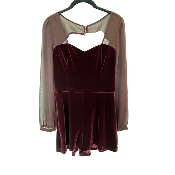 TopShop | Velvet Romper - Picture 1 of 5